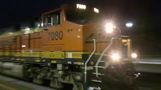 [4K] Mostly After Dark Action on the BNSF Staples Sub