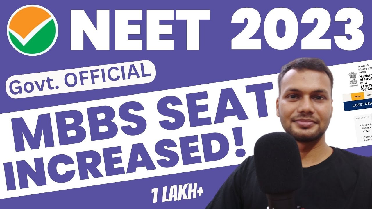 TOTAL MBBS 2023 SEATS in India NEET 2023 OFFICIAL UPDATE NEET 2023