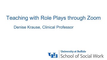 Teaching with Role Plays through Zoom