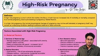 High-Risk Pregnancy—Easy Notes