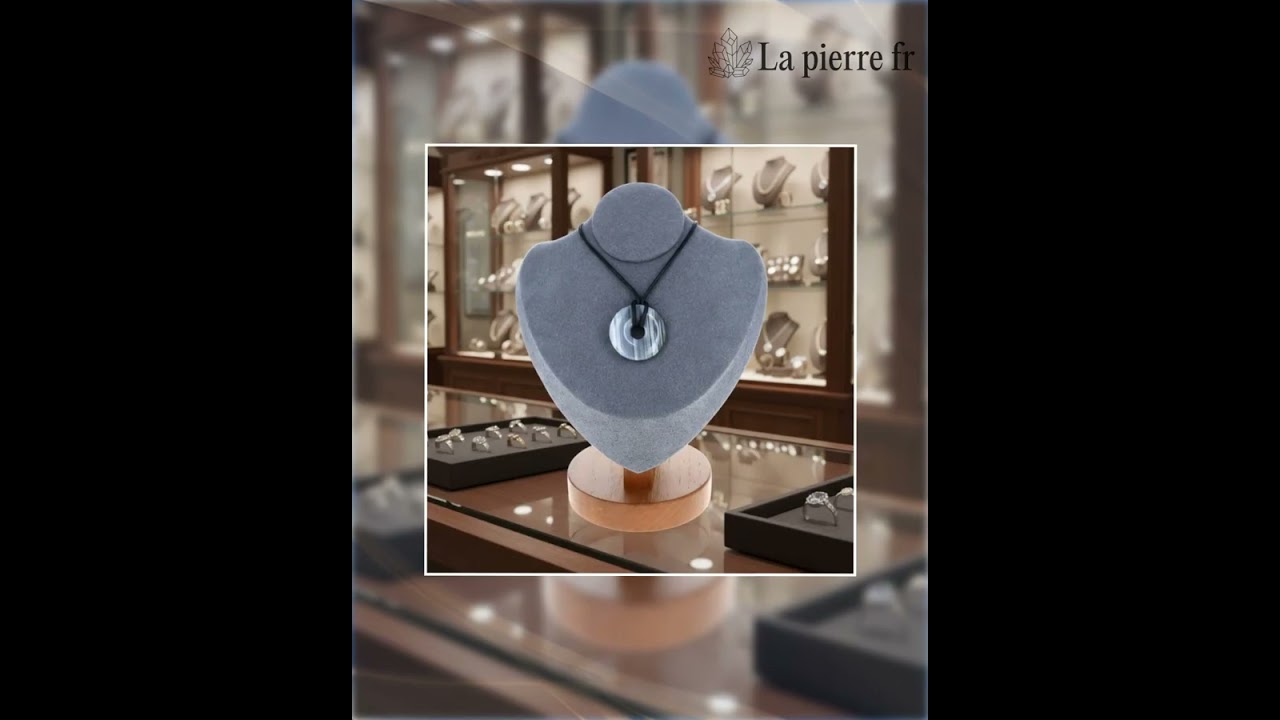 Pendentif FIMO Agate Du Botswana Crème - Pierre Véritable, Style Brut, Sans Emballage
