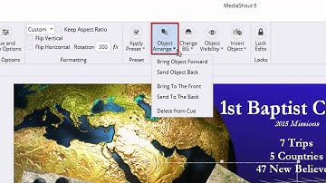 Arranging Object Layers in MediaShout 6
