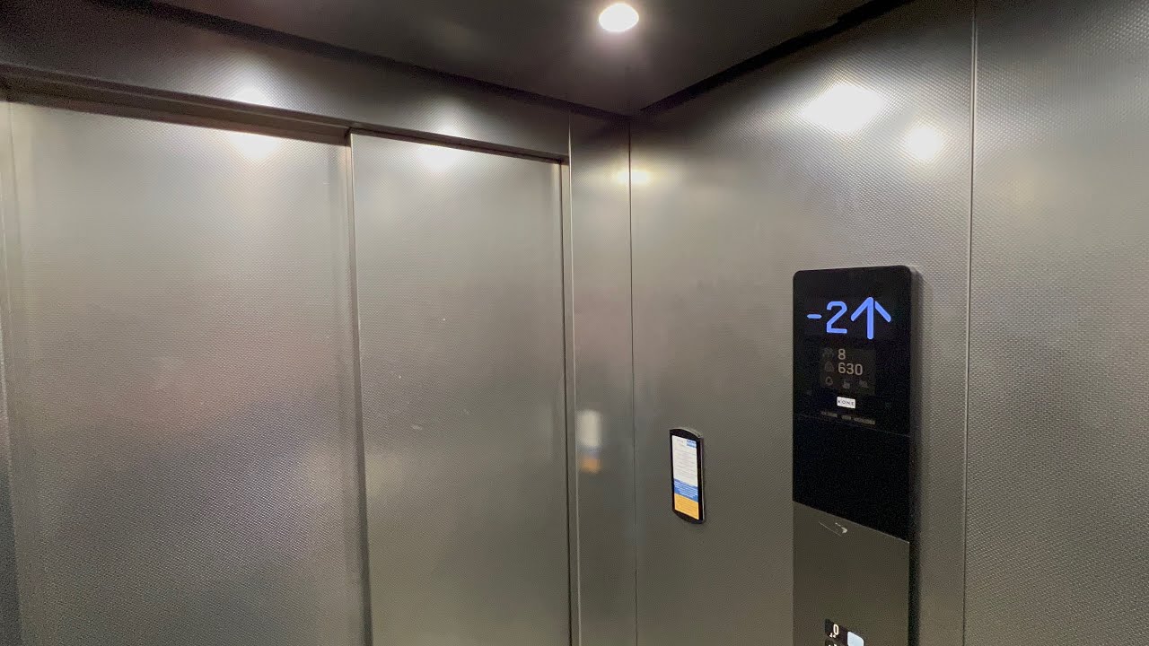 2019 KONE MonoSpace MRL Traction Elevators @ Parking Indigo Mons Grand Rue, Mons, Belgium.