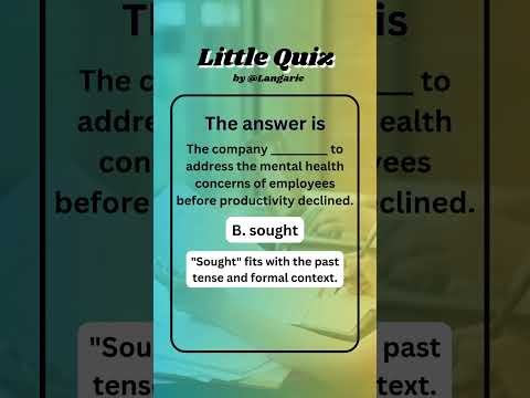 Littlequiz 065 Shortlearning Englishexam Langaire Quiz English Englishquiz