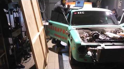 VAZ 2101 on Dynocom DC-POD`s axle hub dyno
