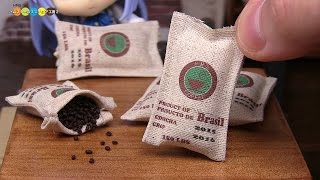 DIY Miniature Coffee beans (Fake food)　ミニチュアコーヒー豆作り
