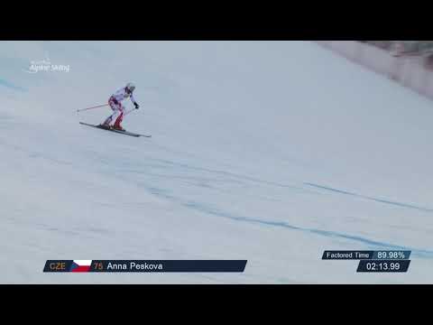 Anna Peskova and guide Michaela Hubacova Giant Slalom Run 2| 2019 WPAS Championships