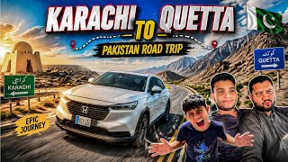 🚗 Karachi to Quetta Road Trip on HRV 🇵🇰 | Abdullah's Nikkah Journey 💍 | Epic Adventure Begins 🔥