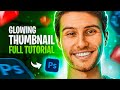 Make Glowing youtube thumbnails in Photoshop | Full Tutorial