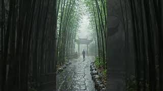🌧️ Walking Through the Rainy Bamboo Forest | Peaceful Zen Meditation Ambience