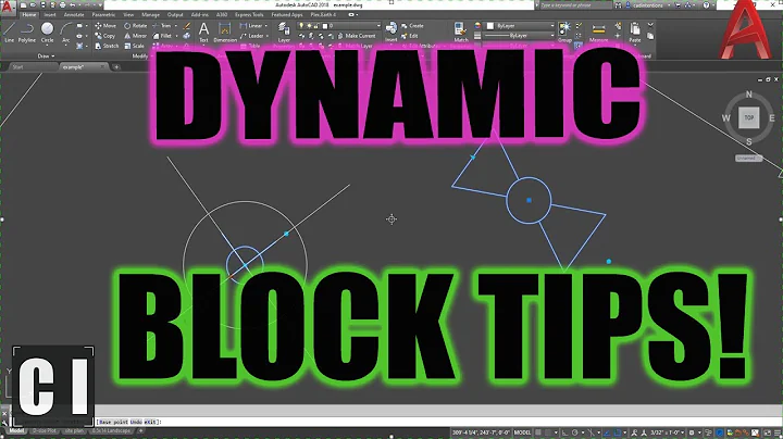 AutoCAD Create a Block with Scale & Rotate Parameters - Dynamic Block Tips | 2 Minute Tuesday