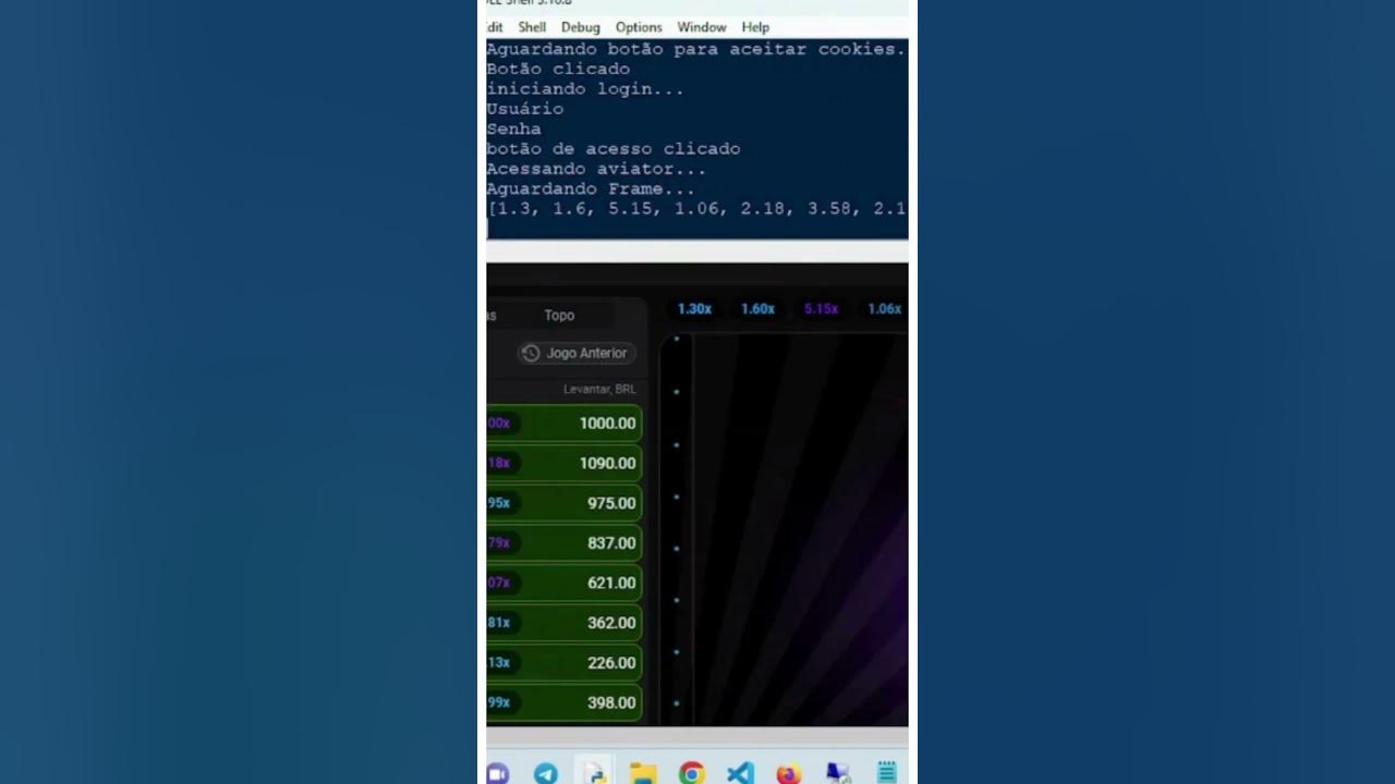 Como fazer Bot Python para pegar velas do Aviator #shorts - YouTube