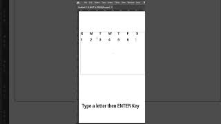 Calendar design tips: How to type numbers easily #beginners
