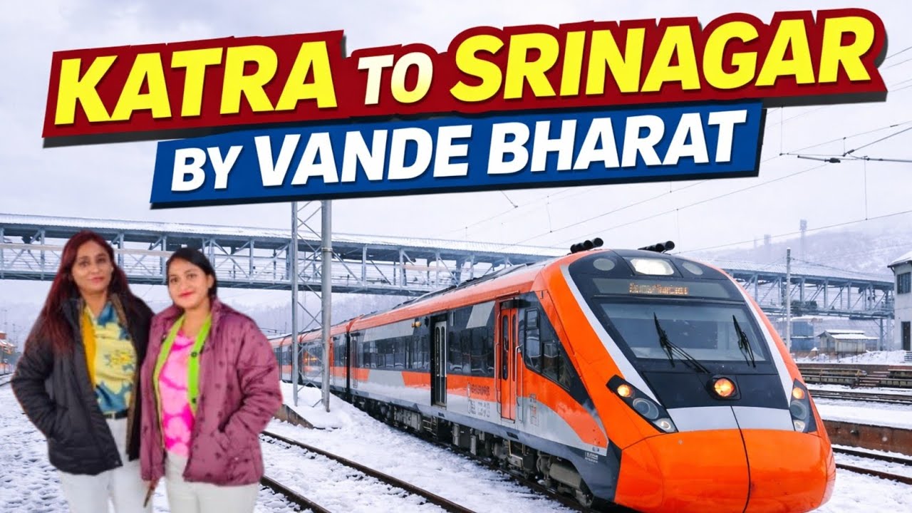 Snowfall Train Journey from Katra to Srinagar 🚄❄️ | Vande Bharat Experience