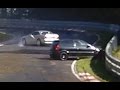Crash on Oil Nordschleife Nürburgring Unfall VW Polo Mercedes 04.10.2014