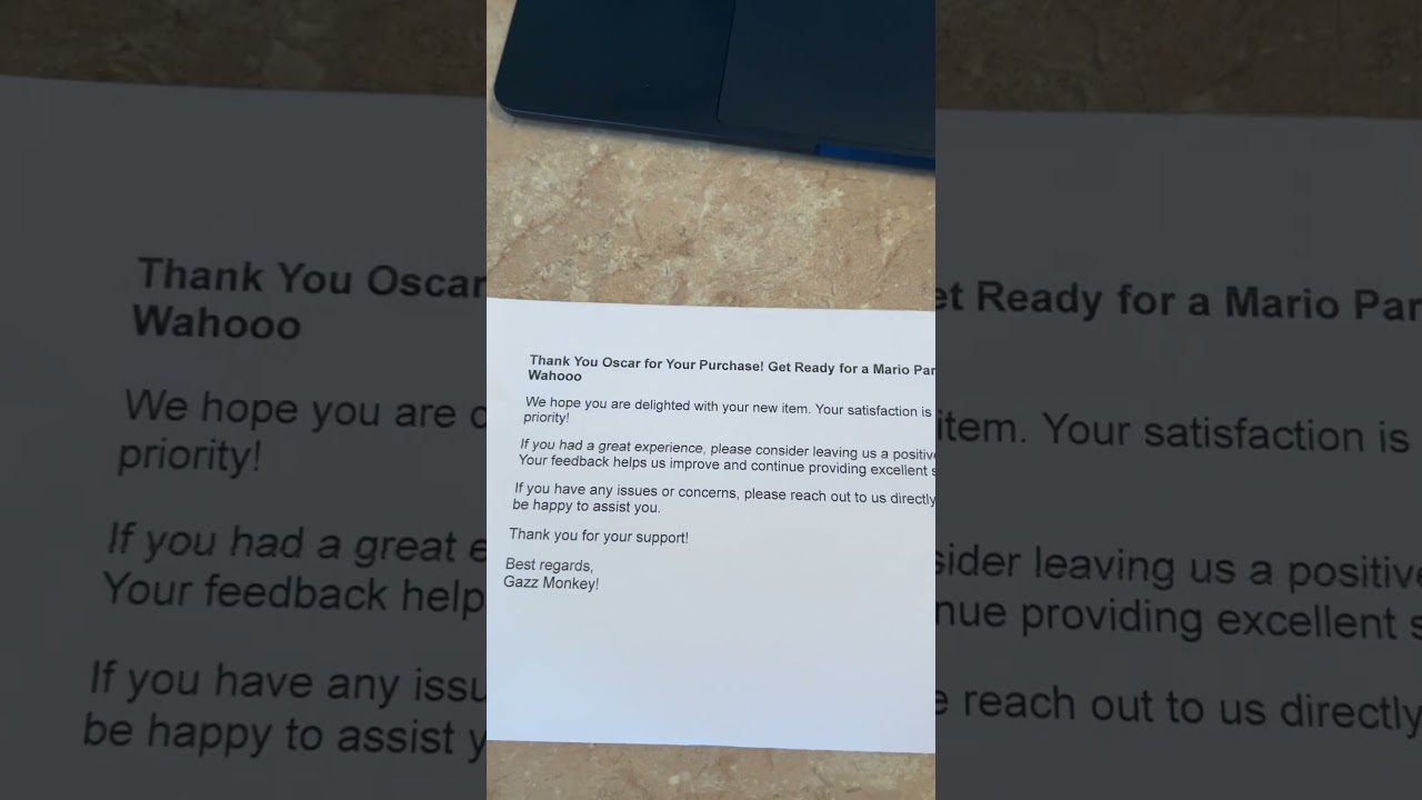 Putting Personalised Letters in Ebay Order Packages