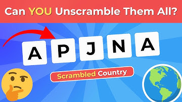 🧩 Can You Unscramble These Countries? 🌍 | Only 1 % Can Get All Right!
