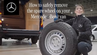 How to locate and release your Mercedes-Benz van spare wheel