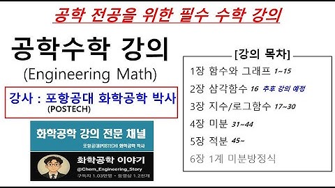 40. 공학수학(Engineering Math), 미분(지수함수와 로그함수의 도함수)