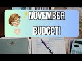 NOVEMBER BUDGET | UPDATES ON UBER &amp; NEW JOB | AT ZERO AGAIN | CASH ENVELOPES &amp; BINDERS CHECK-IN