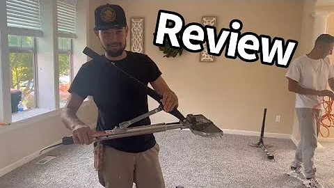 Watch the professionals use a crane carpet stretcher