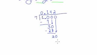 One Seventh as a Decimal