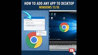 How to Add App Icon on Laptop/Desktop | Chrome Shortcut on Desktop (Windows 11/10) screenshot 5