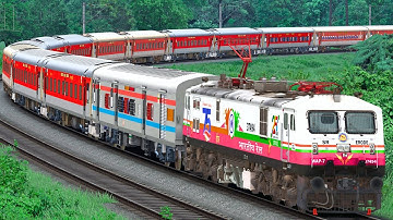 Train High Speed Crossing in Curved Rail | BUMPY RAILROAD | Train Simulator | Railwork | NTG GAMING