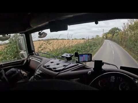 UK HGV POV Drive along the A3124 in Devon