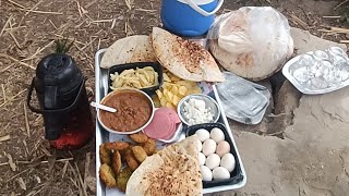 عندنا انفار فى الغيط ورحنا فطرنا معاهم/موسم حصاد القمح كل عام وانتم بخير ♥️