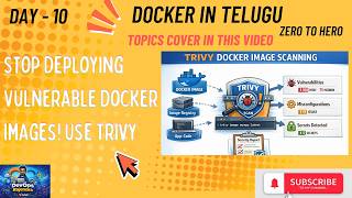 Day-10 Docker Image Vulnerability Scanning in Telugu | Trivy Hands-on | #devops #docker #devsecops