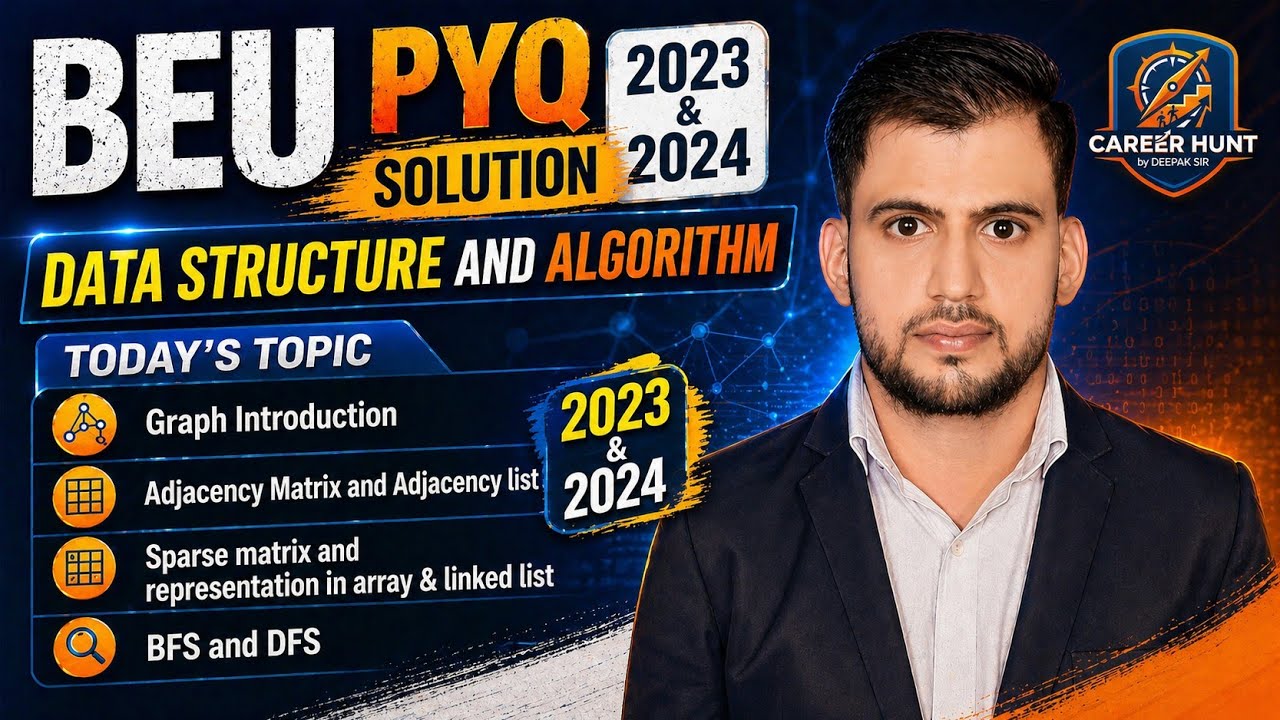 BEU PYQ SOLUTION DATA STRUCTURE AND ALGORITHM Graph Intro, Adjacency ...