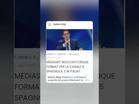 Video #MEDIASET: BOCCIATI CINQUE FORMAT PER LA #CANALE5 SPAGNOLA. E IN ITALIA?