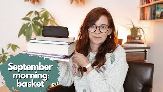 our SEPTEMBER HOMESCHOOL MORNING BASKET - all the games and books we are including