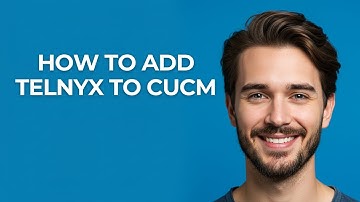 How to Add Telnyx to Cucm - GUIDE!