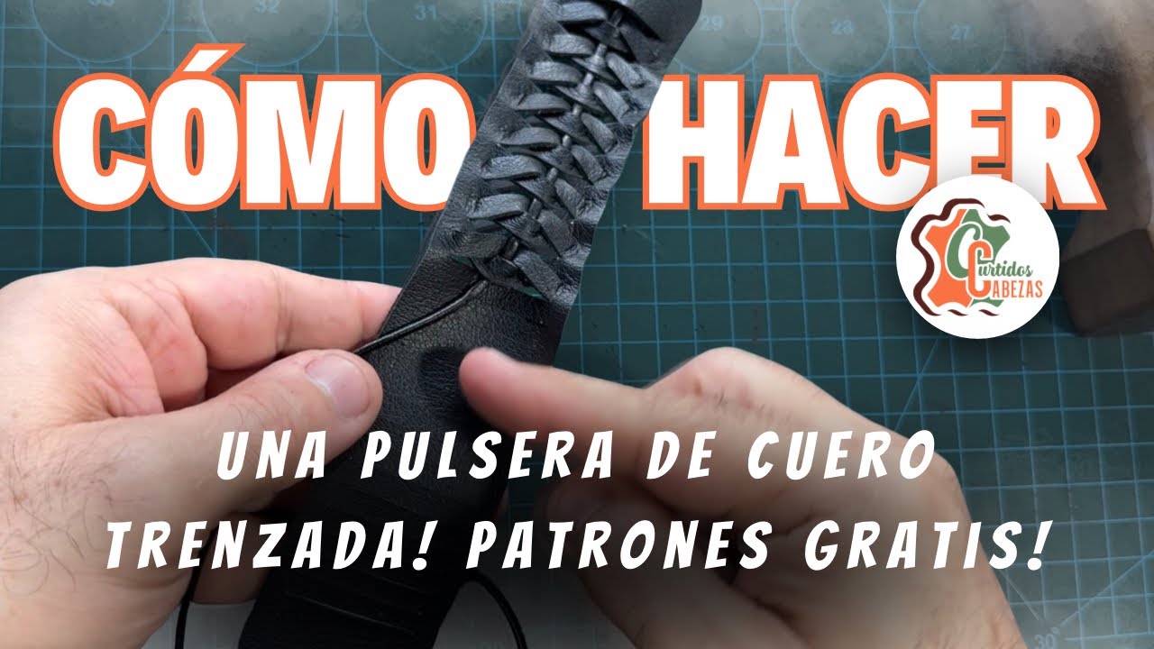 Cómo hacer una Pulsera con Cuero paso a paso. Tejido Entrelazado