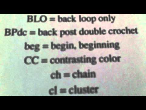 Crochet Abbreviations