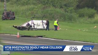 NTSB investigates deadly crash with small plane and Pennsylvania State Police helicopter
