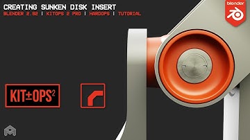 Creating a Sunken Disk 3D Mesh Insert with KitOps Pro 2 & HardOps in #b3d | Tutorial