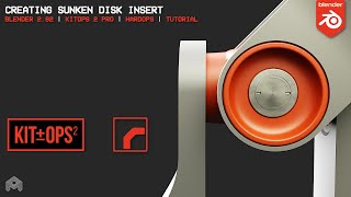 Creating a Sunken Disk 3D Mesh Insert with KitOps Pro 2 & HardOps in #b3d | Tutorial