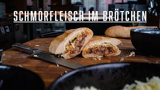 Schmorfleisch im Brötchen – Kochen im Tal