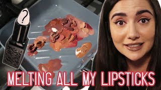 Melting All My Nude Lipsticks Together