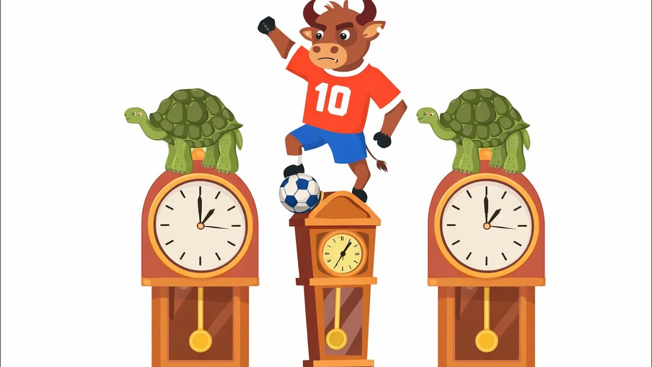 Hickory Dickory dock Super soccer bull and turtles song 1 | Honey Nursery Rhymes & Kids Songs