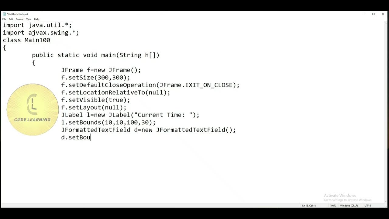 Java | Swing package 'JFormattedTextField' | CodeLearning - YouTube
