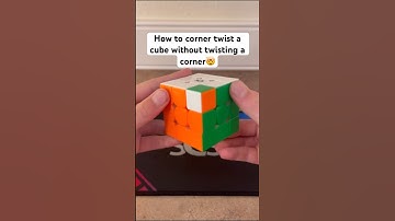 How to solve a corner twist a cube without twisting a corner🤯