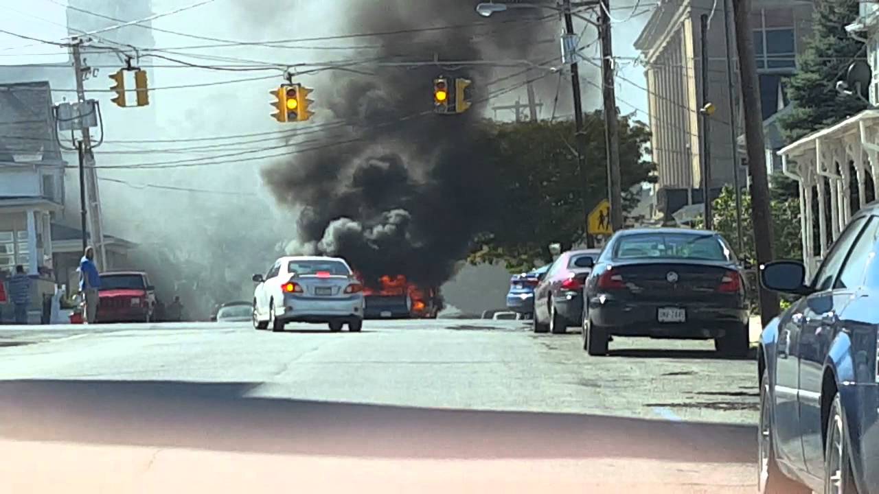 Car fire in lansford YouTube