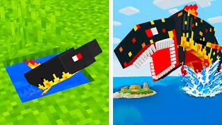 Sobrevivi 100 DIAS como TUBARO no Minecraft