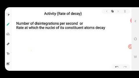 Activity of a radioactive sample