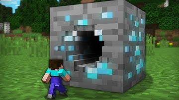 Minecraft NOOB vs PRO: NOOB BECAME VERY SMALL and WENT INTO THE TUNNEL in THE DIAMOND BLOCK