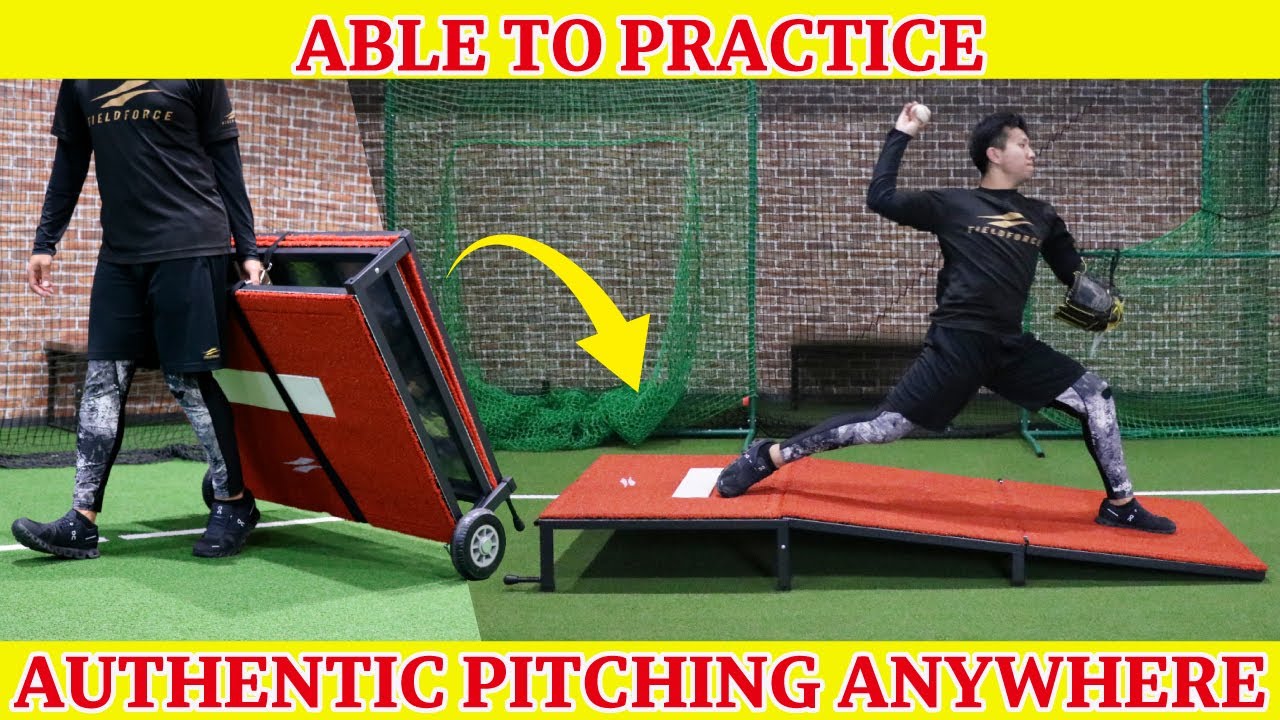 Able to Practice Authentic Pitching Anywhere【Portable Pitching Mound】